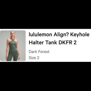 lululemon athletica Dark Forest Keyhole Halter Tank